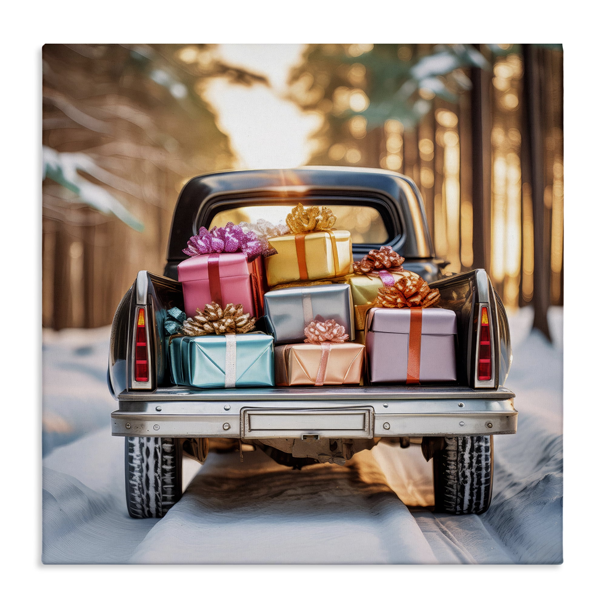 Stupell Industries Special Holiday Delivery Holiday Painting Gallery Wrapped Canvas Art Prints Wall Art, 17 x 17