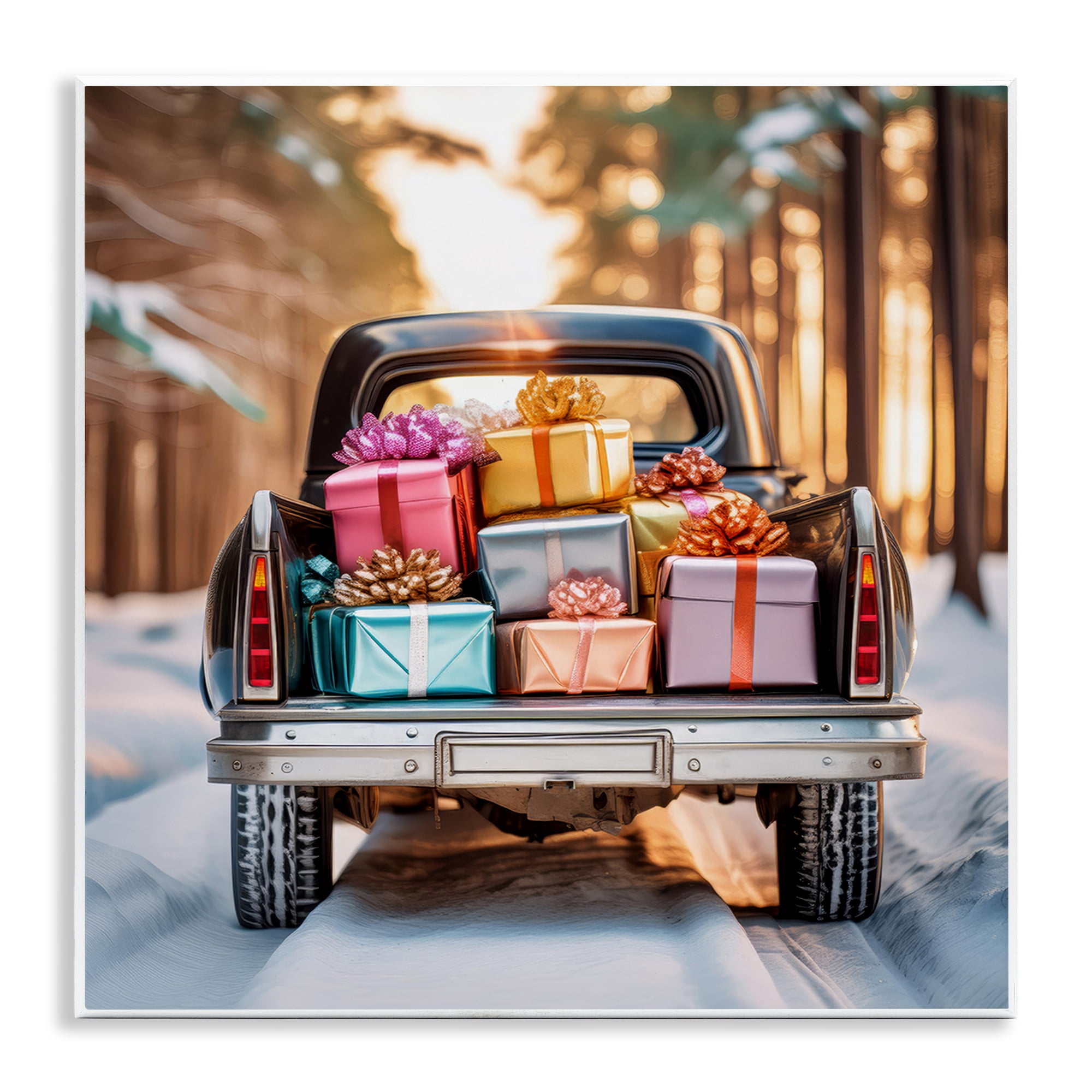 Stupell Industries Special Holiday Delivery Holiday Painting Unframed Art Prints Wall Art, 12 x 12