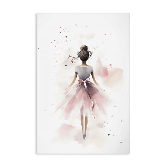 Stupell Industries Shabby Chic Speckled Ballerina View Canvas Art, 16 x 24, by Creative Studio
