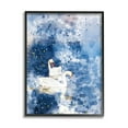 thumbnail image 1 of Stupell Industries Speckled Blue Ocean Scenery Calm White Swans Framed Wall Art, 11 x 14, Design by Nancy Crowell, 1 of 5