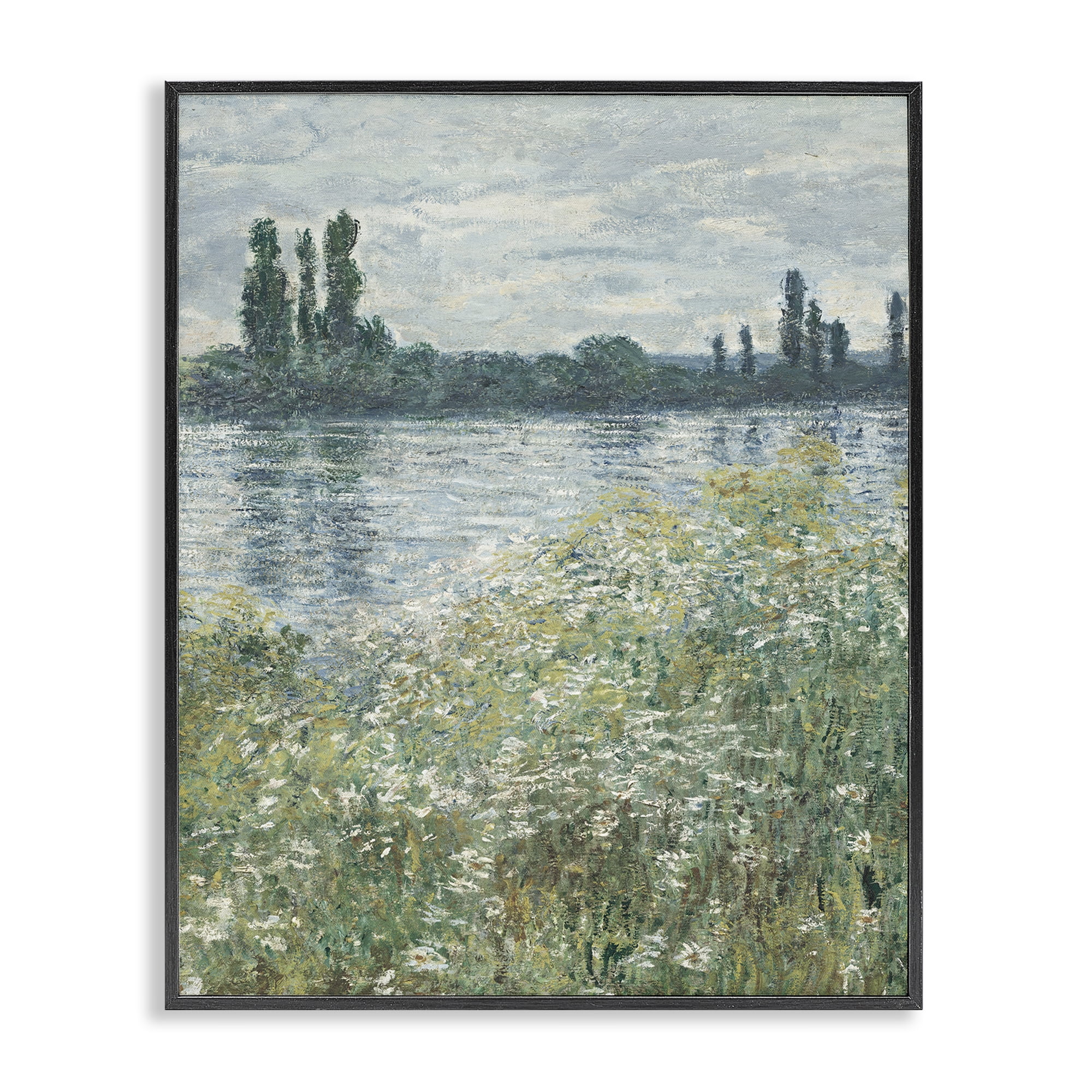 Stupell Industries Speckled Classic Landscape Landscape Painting Black Framed Art Print Wall Art, 24 x 30