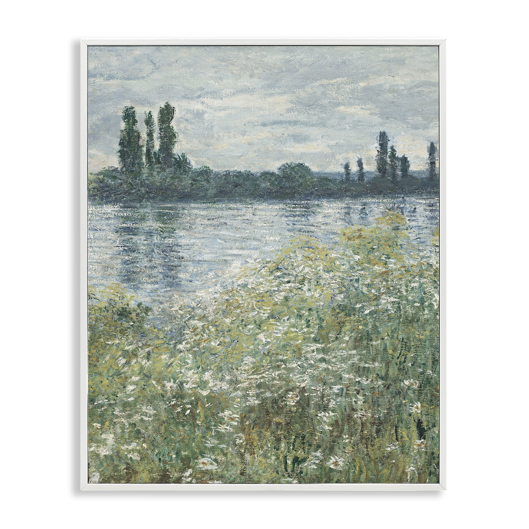 Stupell Industries Speckled Classic Landscape Landscape Painting White Framed Art Print Wall Art, 24 x 30
