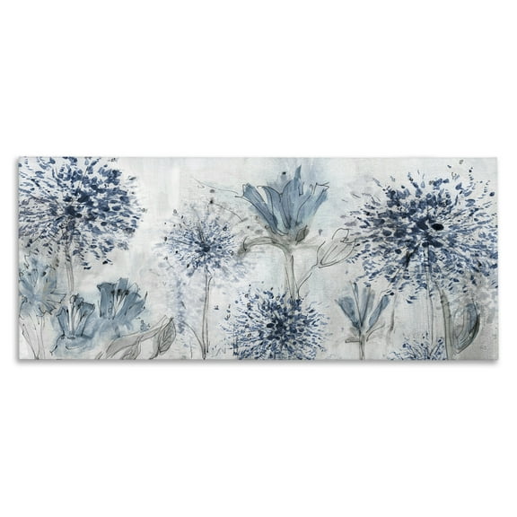 Stupell Industries Speckled Flower Impressions Botanical & Floral Painting Gallery Wrapped Canvas Art Print Wall Art, 48 x 20