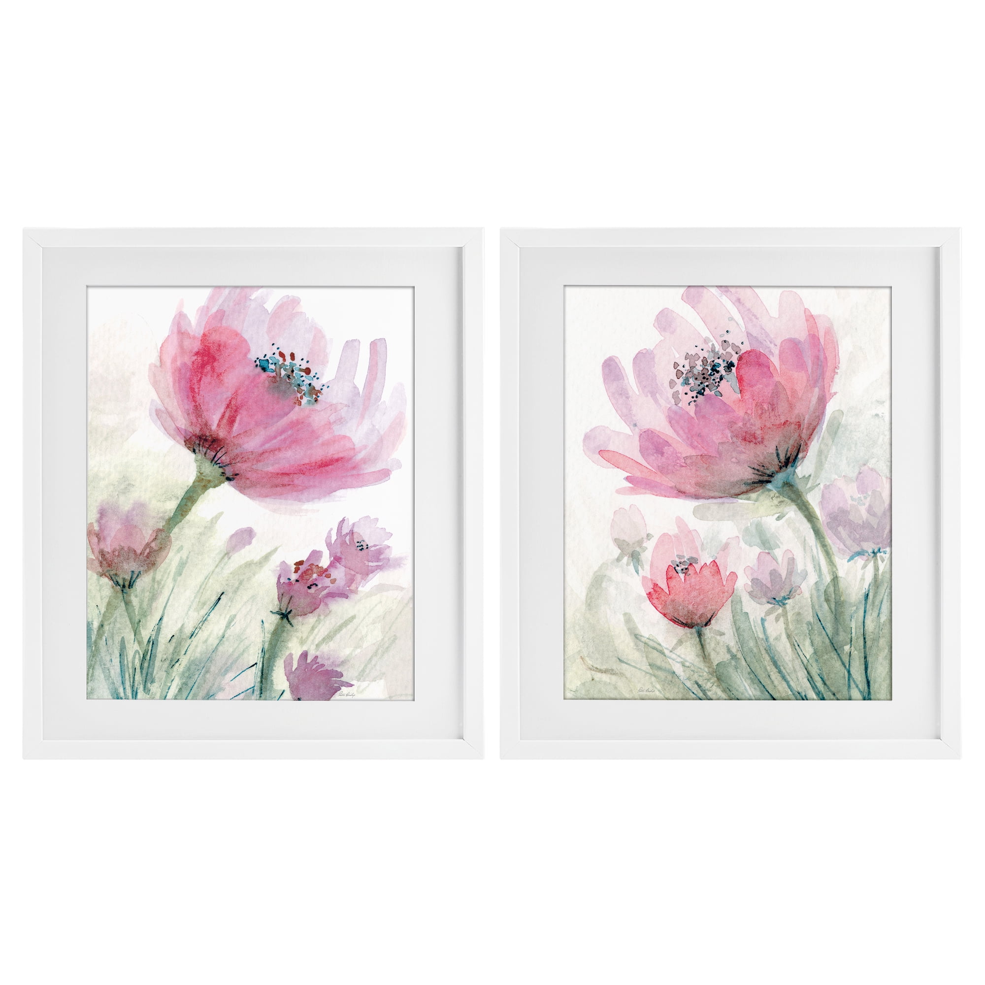 Stupell Industries Speckled Flower Stamens 2 Piece White Framed Print Under Glass Set, design by Patti Bishop