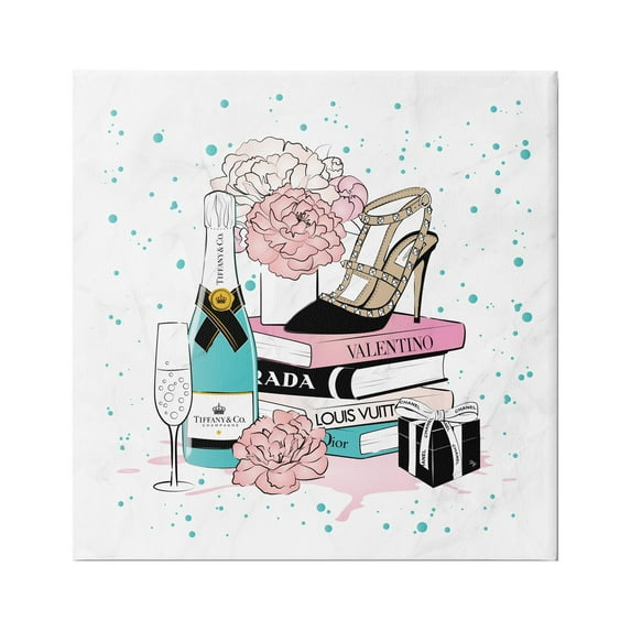 Stupell Industries Speckled Glam Accessories Beauty & Fashion Painting Gallery Wrapped Canvas Art Print Wall Art, 36 x 36