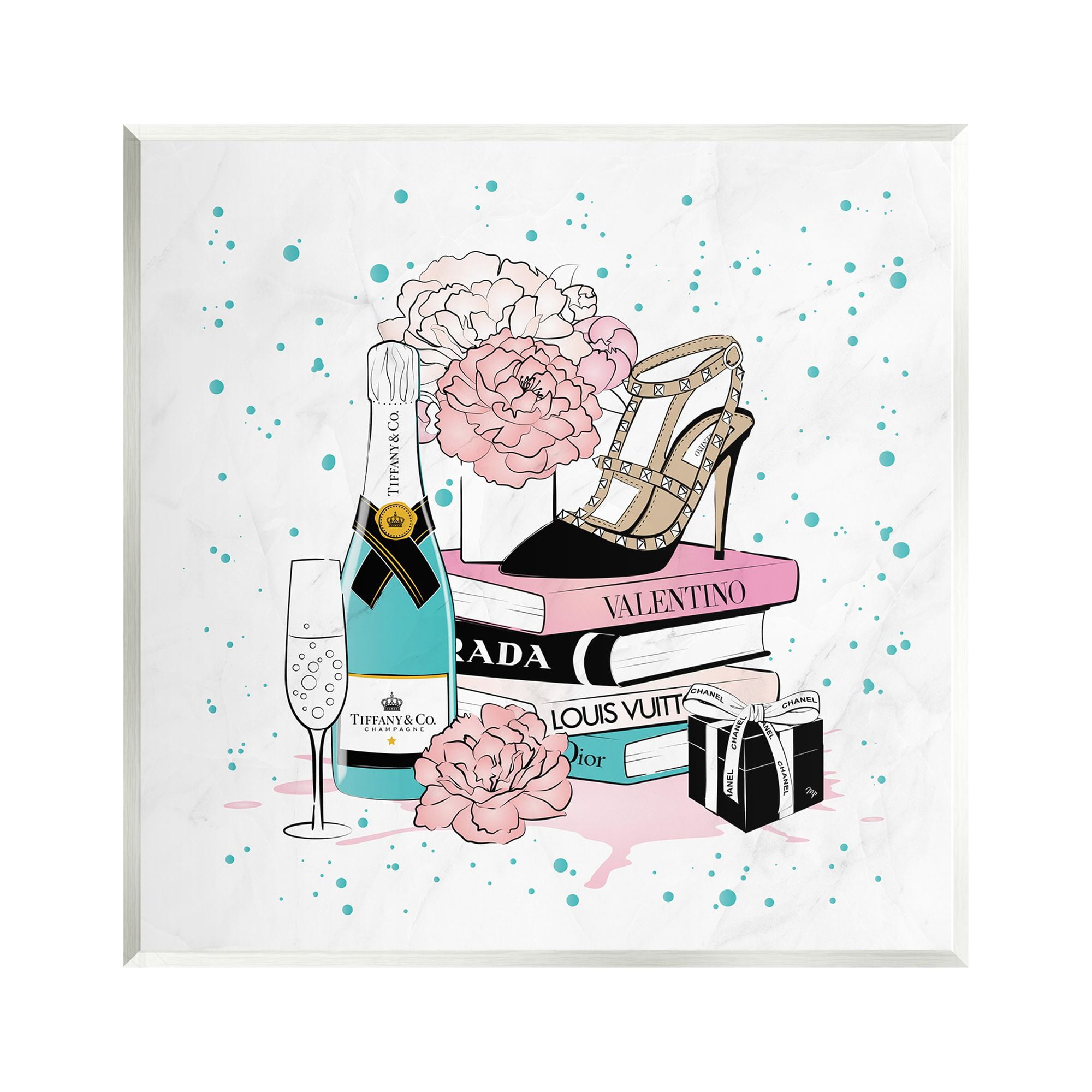 Stupell Industries Speckled Glam Accessories Beauty & Fashion Painting Unframed Art Print Wall Art, 12 x 12