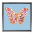 thumbnail image 1 of Stupell Industries Speckled Glitzy Butterfly Gray Framed Floater Canvas Wall Art design by Ashley Singleton, 25 x 25, 1 of 9