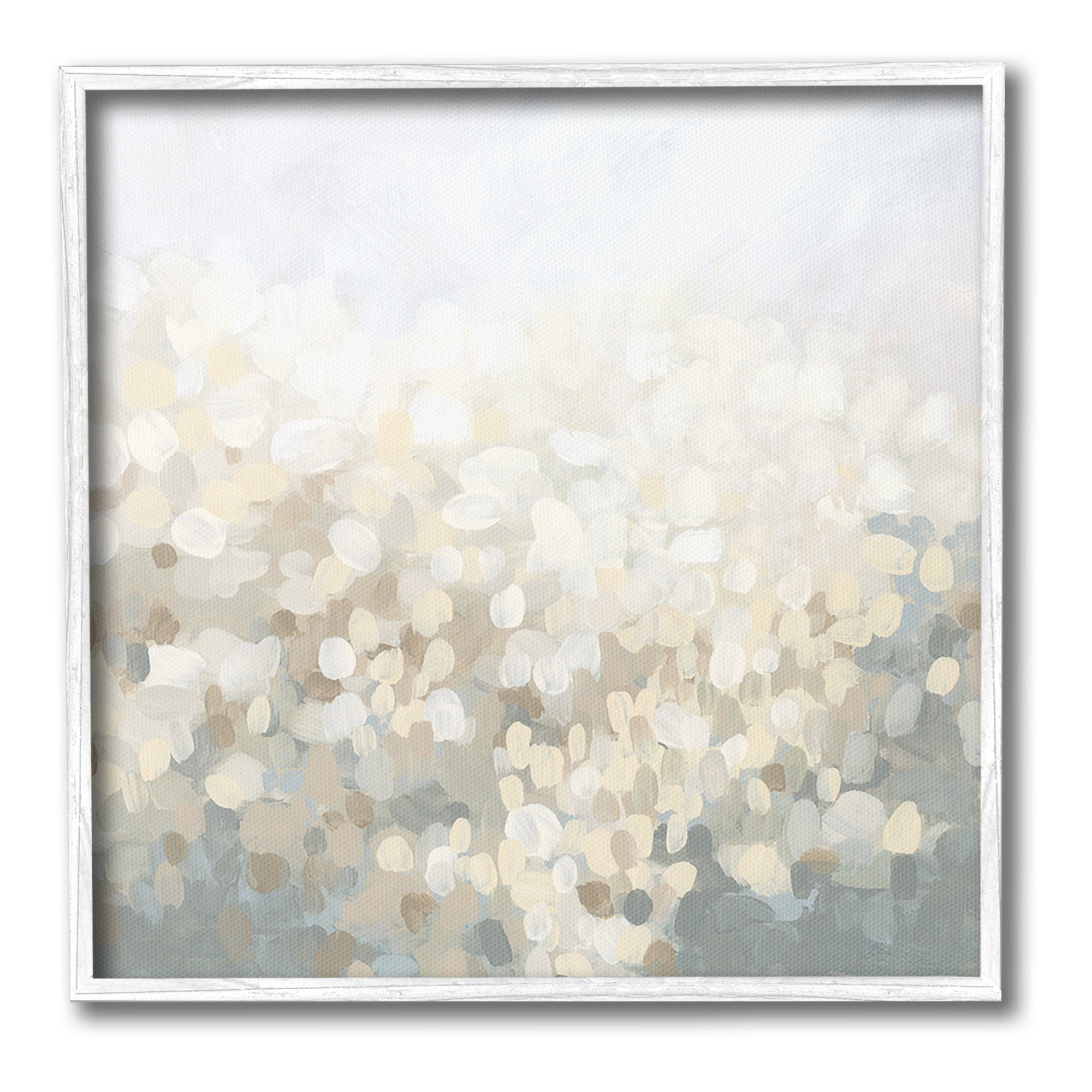 Stupell Industries Speckled Ombre Abstract Abstract Painting White Framed Art Print Wall Art, 12 x 12
