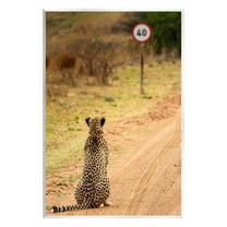 Stupell Industries Speedy Cheetah on Road Animals & Insects Photography Unframed Art Print Wall Art, 10 x 15