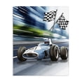 thumbnail image 1 of Stupell Industries Contemporary Speedy Racecar with Flags Canvas Art, 36 x 48, by Christine Simpson Art, 1 of 8