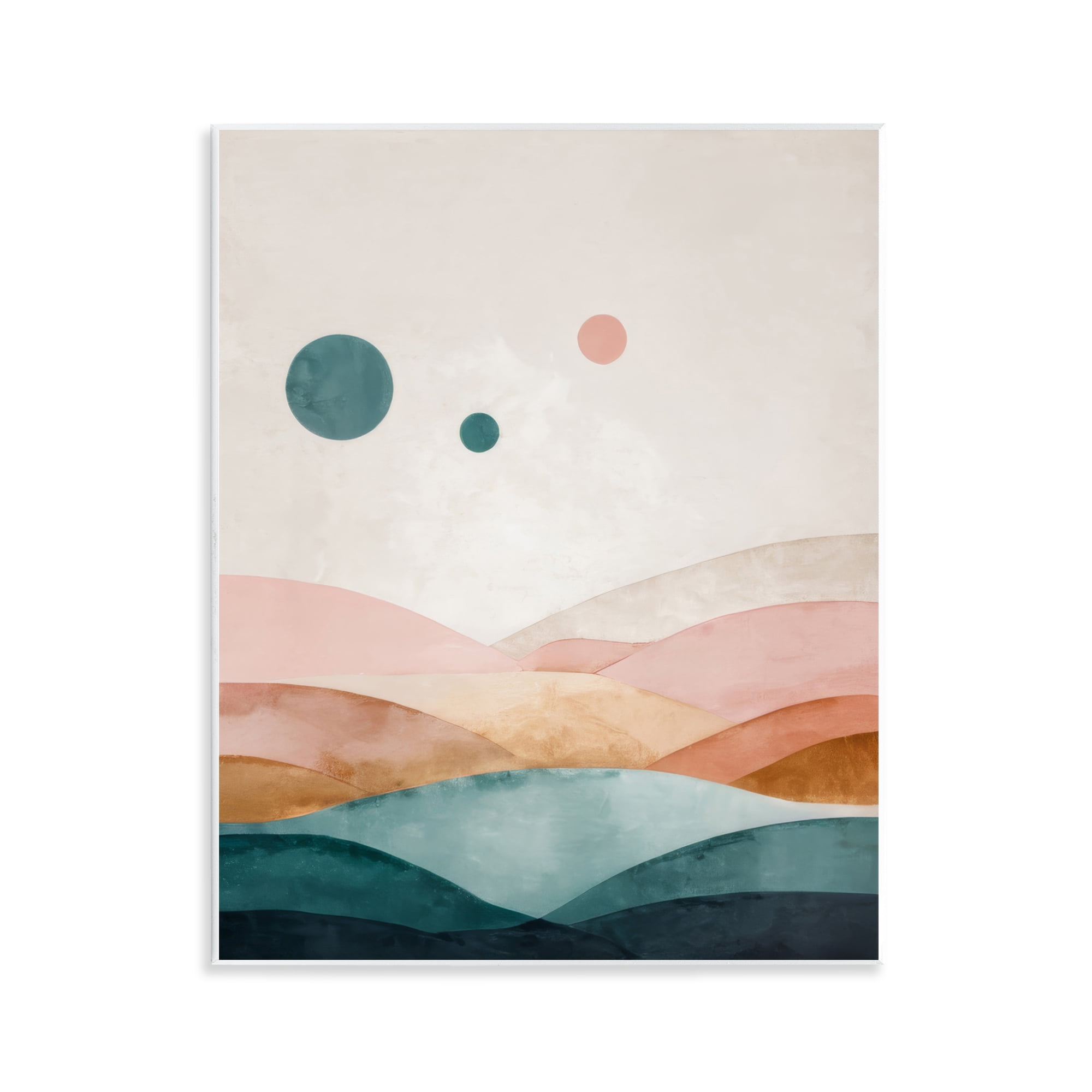 Stupell Industries Spheres Above Desert Landscape Painting Unframed Art Print Wall Art, 11 x 14