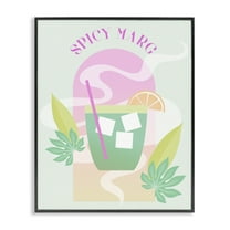 Stupell Industries Spicy Marg Cocktail Food & Beverage Painting Black Framed Art Print Wall Art, 11 x 14