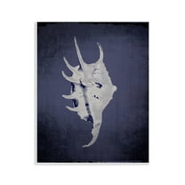 Stupell Industries Spider Conch on Indigo Nautical & Beach Painting Unframed Art Print Wall Art, 11 x 14