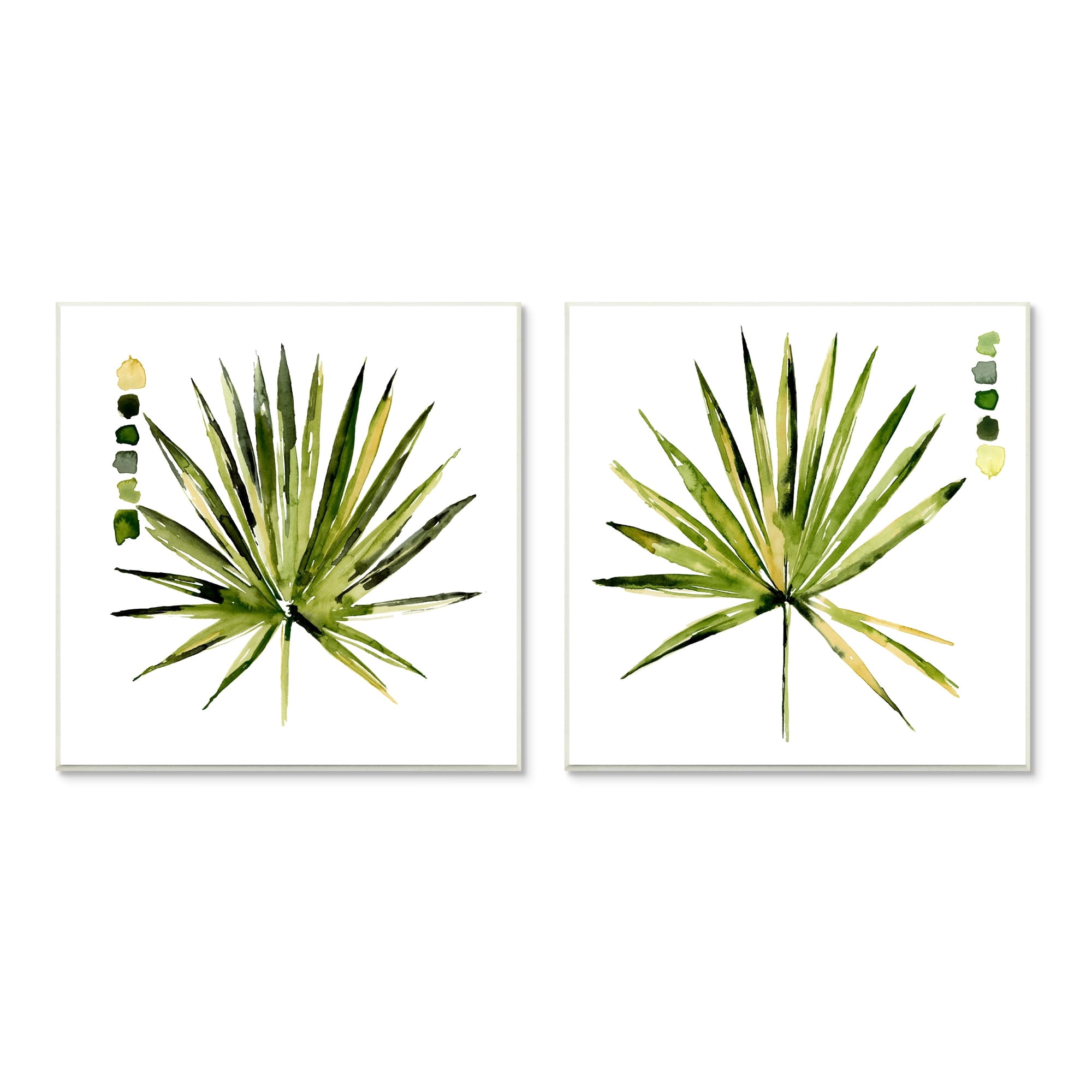 Stupell Industries Spiky Aloe Palm Plant Paint Hue Guide,12 x 12, Design by Jennifer Paxton Parker
