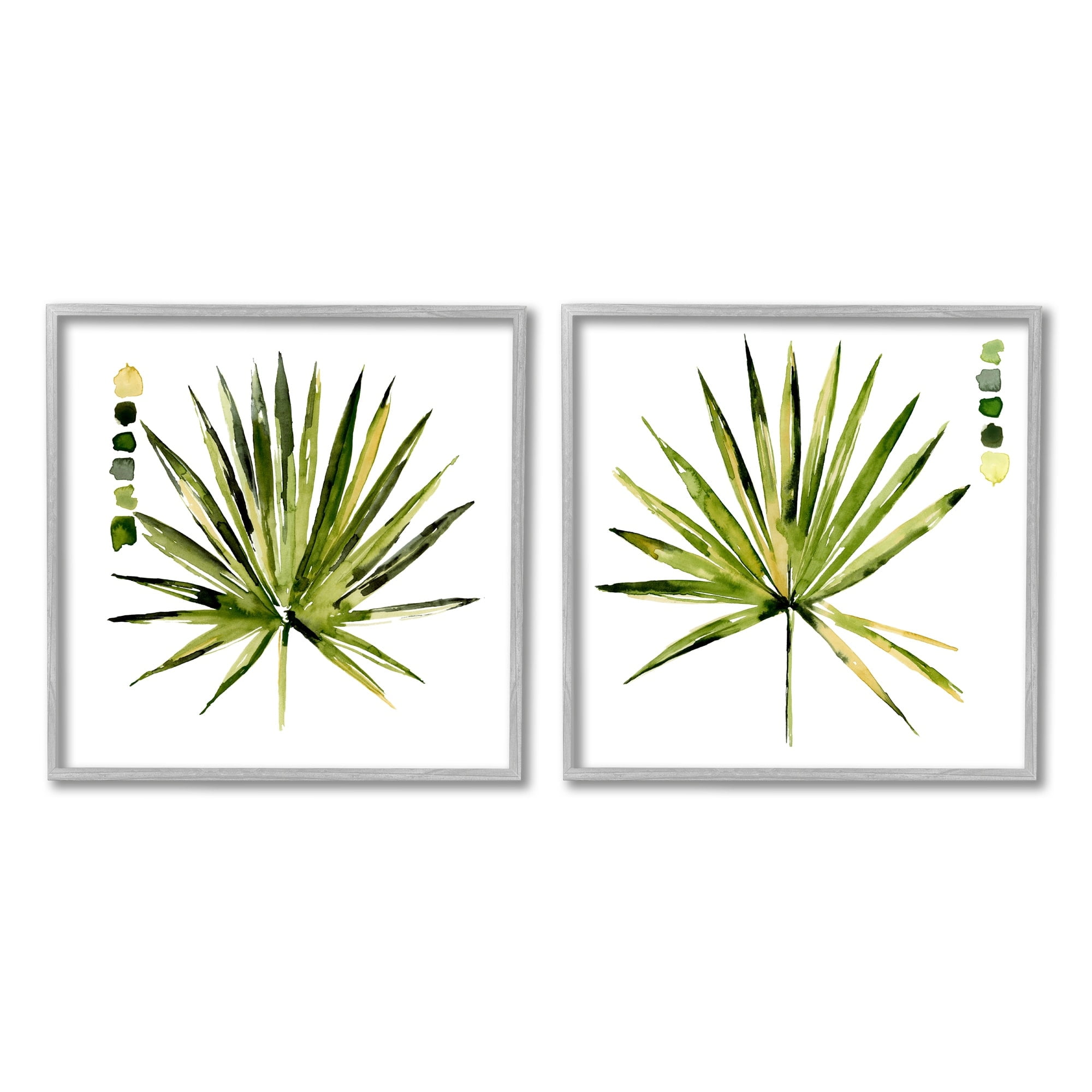 Stupell Industries Spiky Aloe Palm Plant Paint Hue Guide,24 x 24, Design by Jennifer Paxton Parker