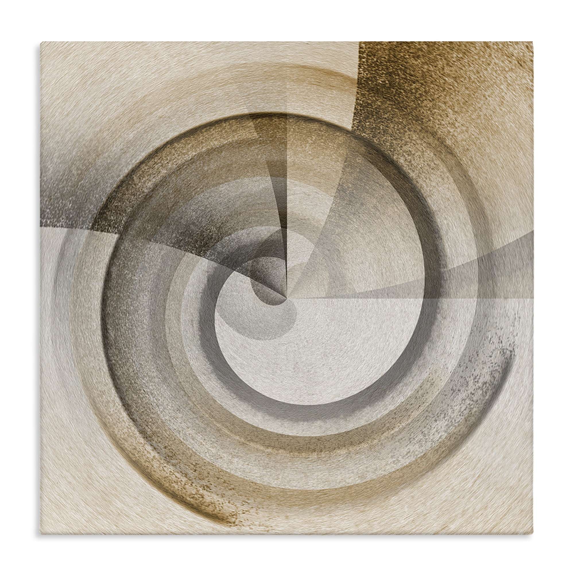 Stupell Industries Spinning Centric Circle Abstract Painting Wrapped Canvas Art Print Wall Art, 36 x 36