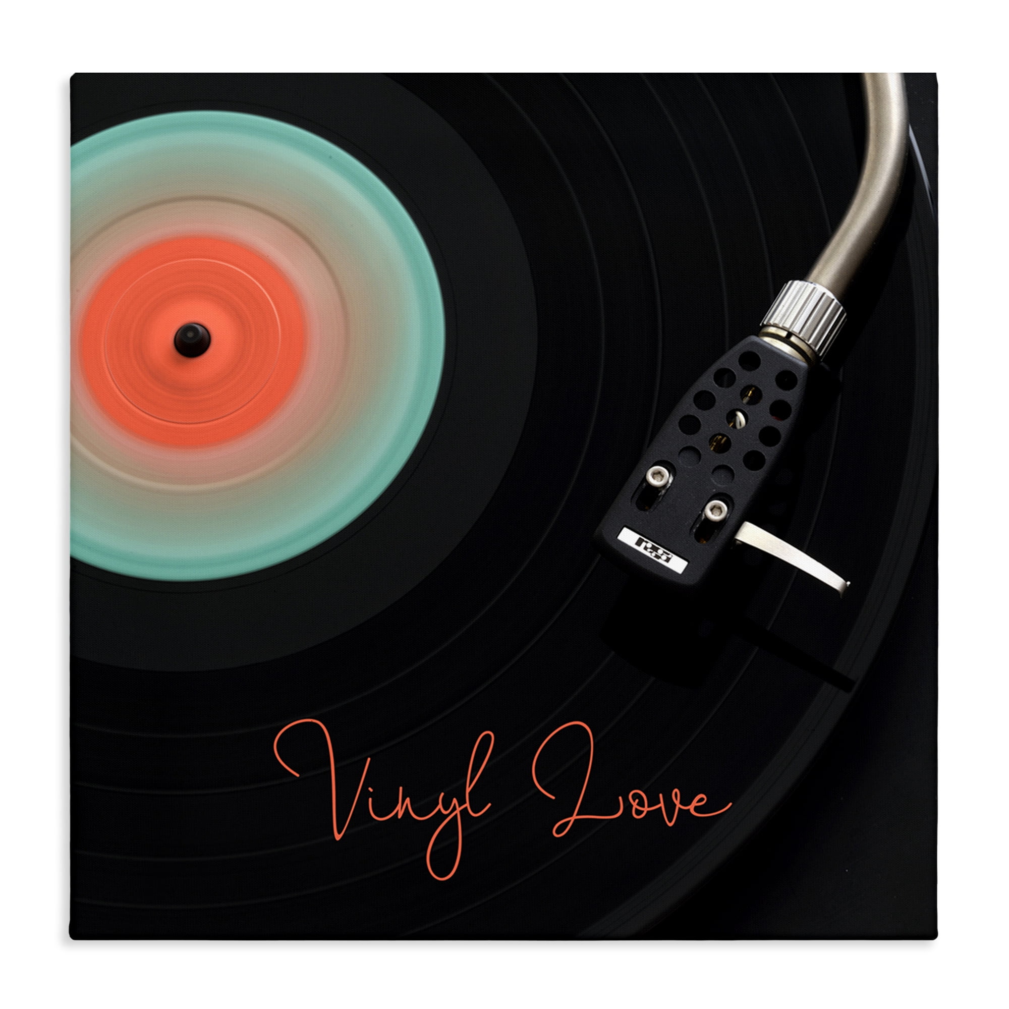 Stupell Industries Spinning Record Vinyl Love Canvas Wall Art, design by Tom Quartermaine