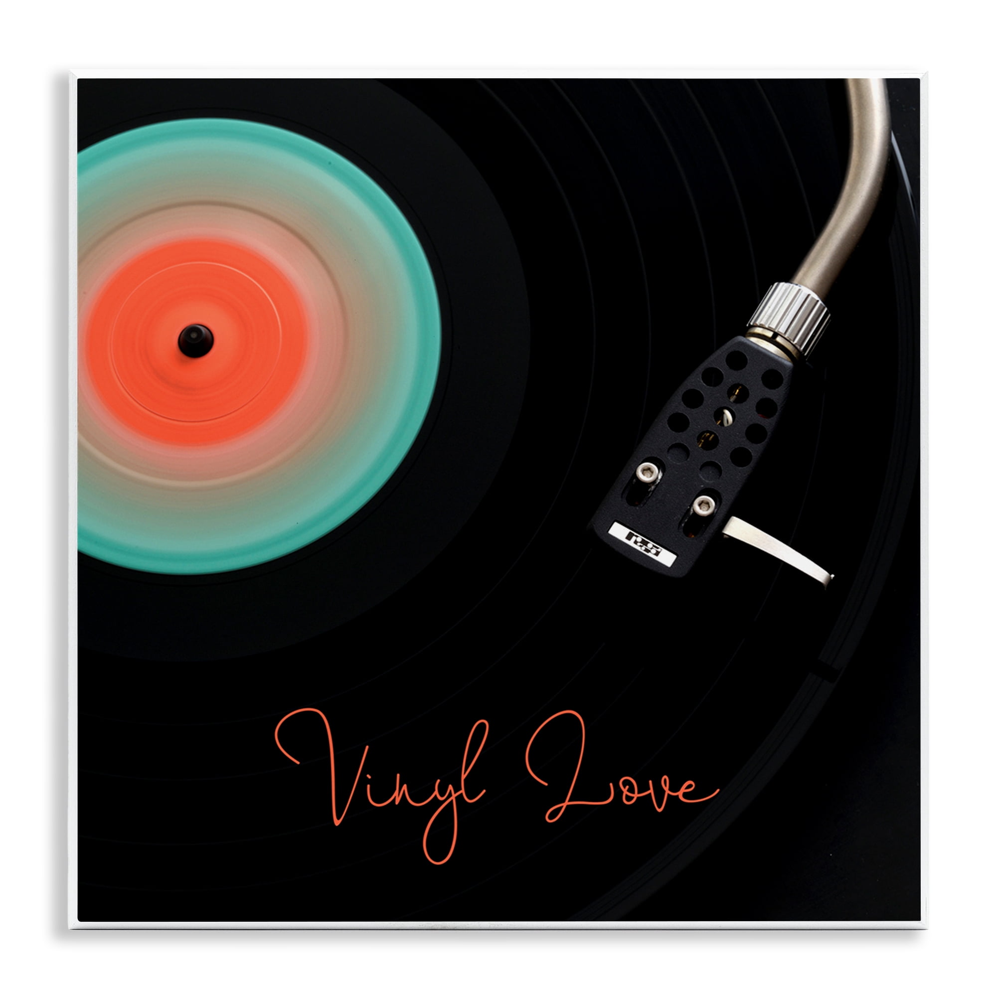 Stupell Industries Spinning Record Vinyl Love Wall Plaque Art, design by Tom Quartermaine