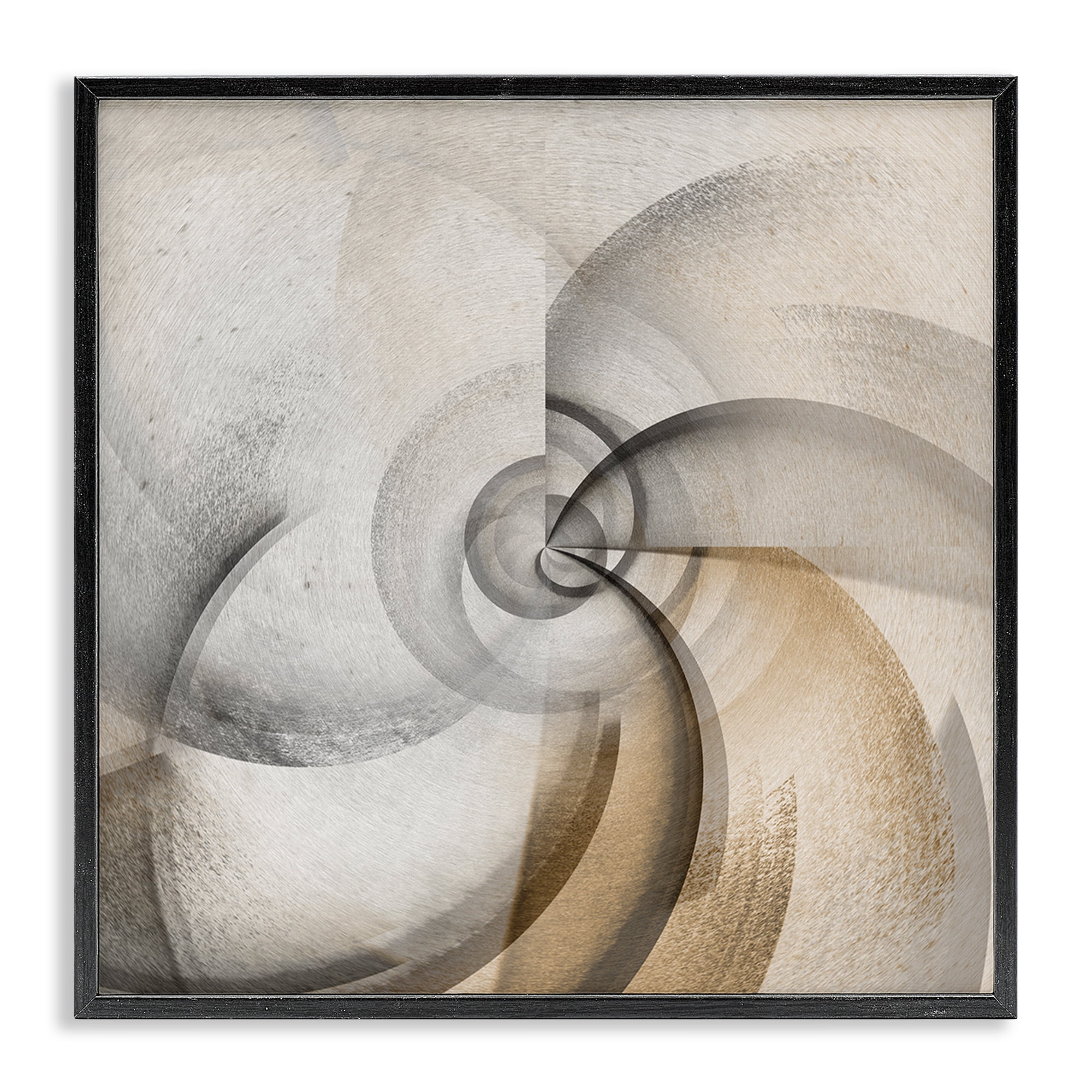 Stupell Industries Spinning Vortex Abstract Abstract Painting Black Framed Art Print Wall Art, 17 x 17