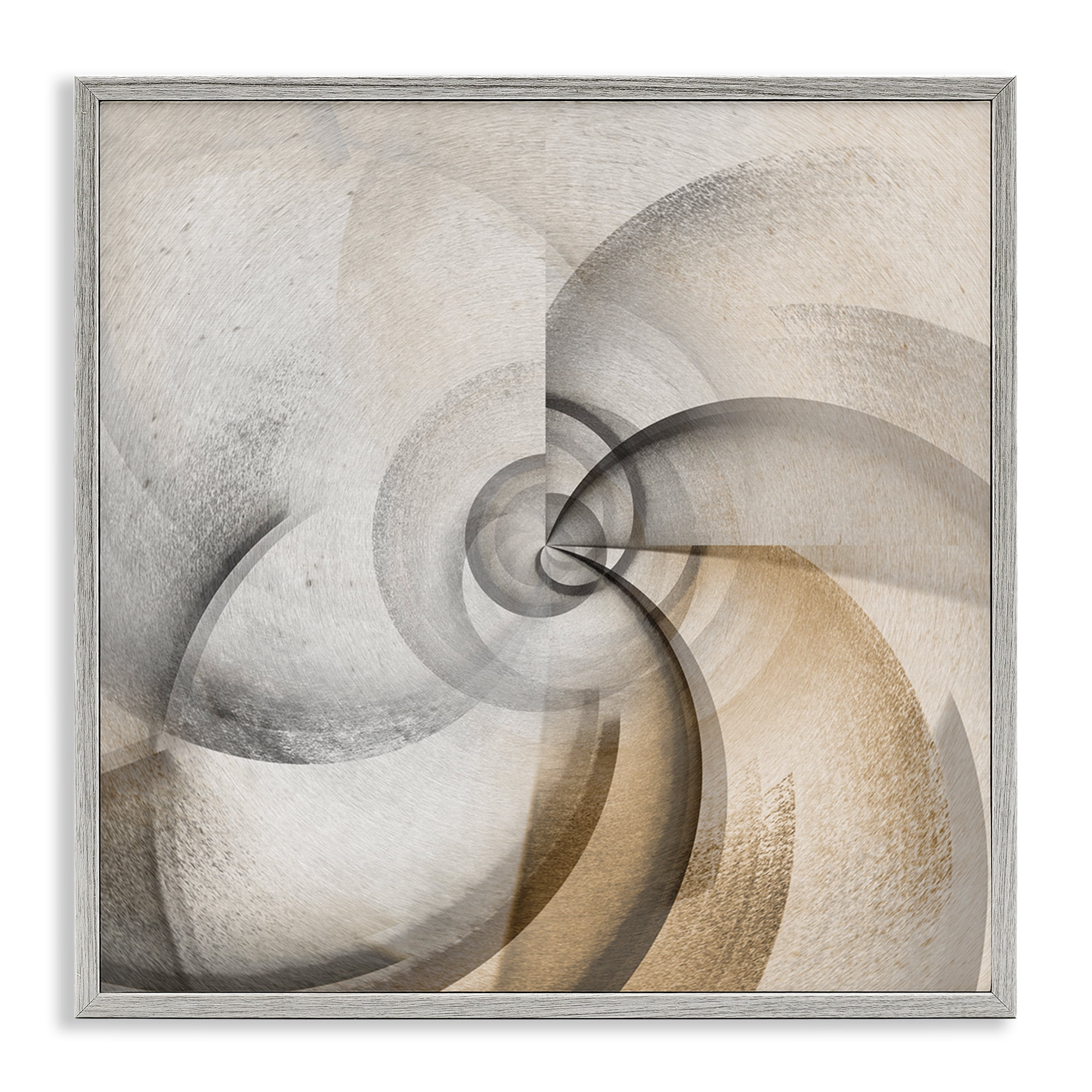 Stupell Industries Spinning Vortex Abstract Abstract Painting Gray Framed Art Print Wall Art, 24 x 24