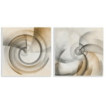 Stupell Industries Spinning Vortex Abstractions Abstract Painting Unframed Art Print Wall Art, 12 x 12, Set of 2