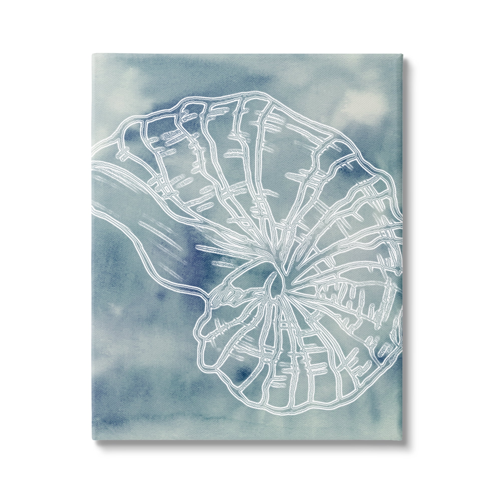 Stupell Industries Spiral Seashell Nautilus Sea Life Watercolor Pattern Graphic Art Gallery Wrapped Canvas Print Wall Art, Design by Ziwei Li