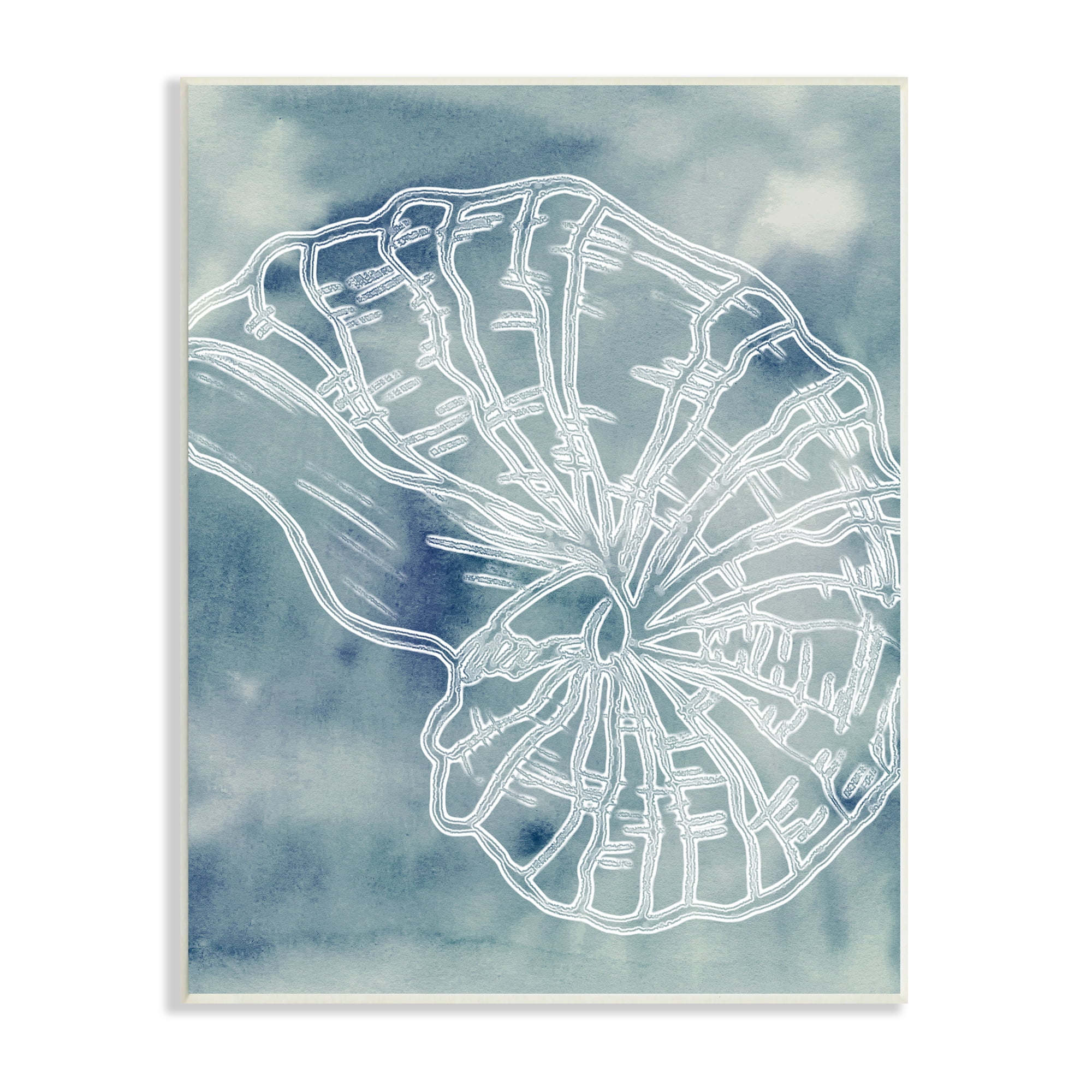 Stupell Industries Spiral Seashell Nautilus Sea Life Watercolor Pattern Graphic Art Unframed Art Print Wall Art, Design by Ziwei Li
