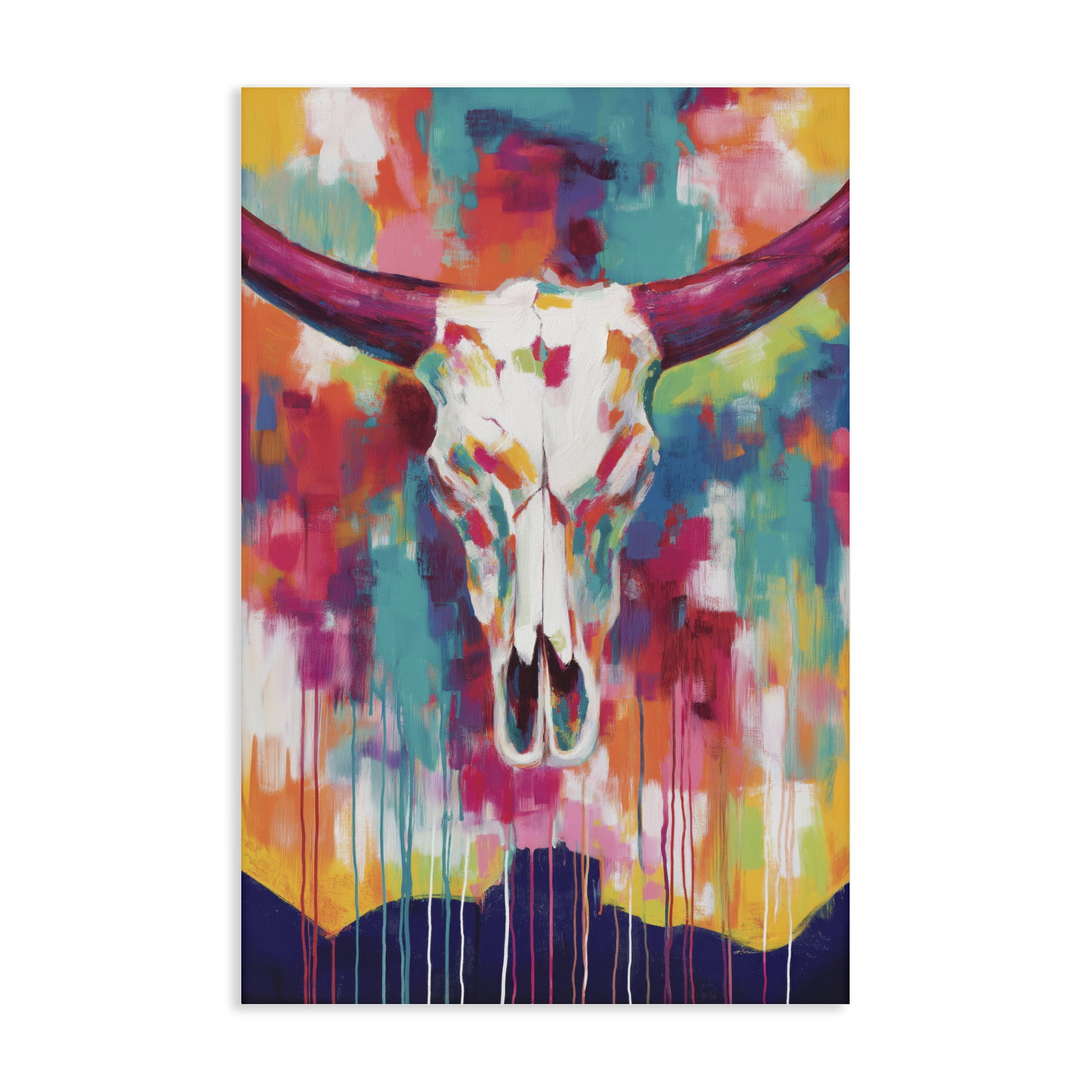 Stupell Industries Spirit Of The West Skull Canvas Wall Art, design by Chromatic Storm Studio
