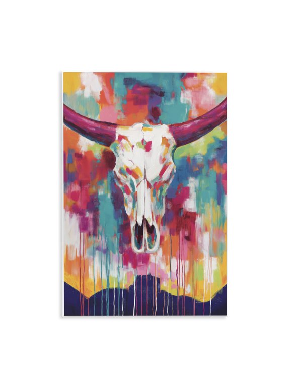 Industries Modern Spirit Of The West Skull Wall Plaque Art, 10 x 15, by Chromatic Storm Studio