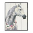 thumbnail image 1 of Stupell Industries Farmhouse Spirit Stallion with Flowers Black Framed Giclee Art, 24 x 30, by James Wiens, 1 of 7