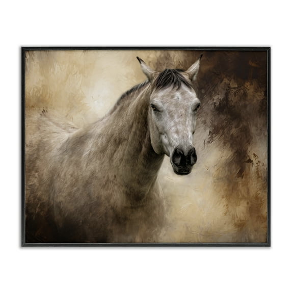 Stupell Industries Spirit Unbridled Horse Black Framed Giclee Art design by Kelley Parker, 11 x 14