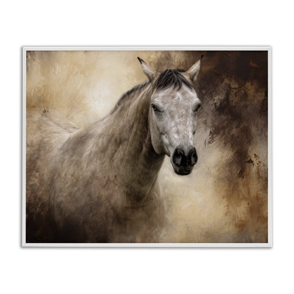 Stupell Industries Spirit Unbridled Horse White Framed Giclee Art design by Kelley Parker, 24 x 30