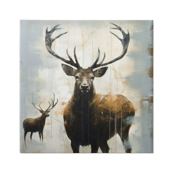 Stupell Industries Spirit of the Wild Deer Animals & Insects Painting Gallery Wrapped Canvas Art Print Wall Art, 24 x 24