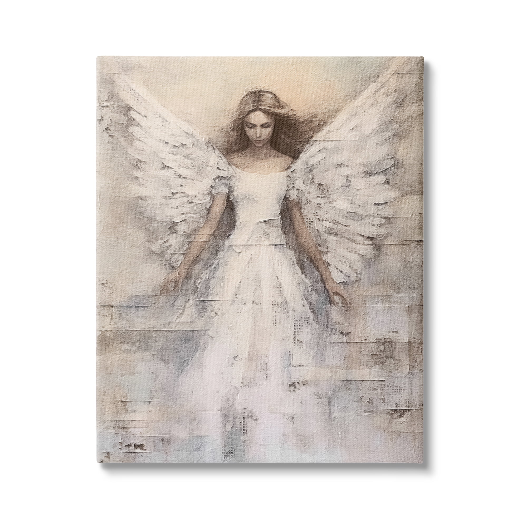 Stupell Industries Spiritual Abstract Angel Abstract Painting Gallery Wrapped Canvas Art Print Wall Art, 30 x 40