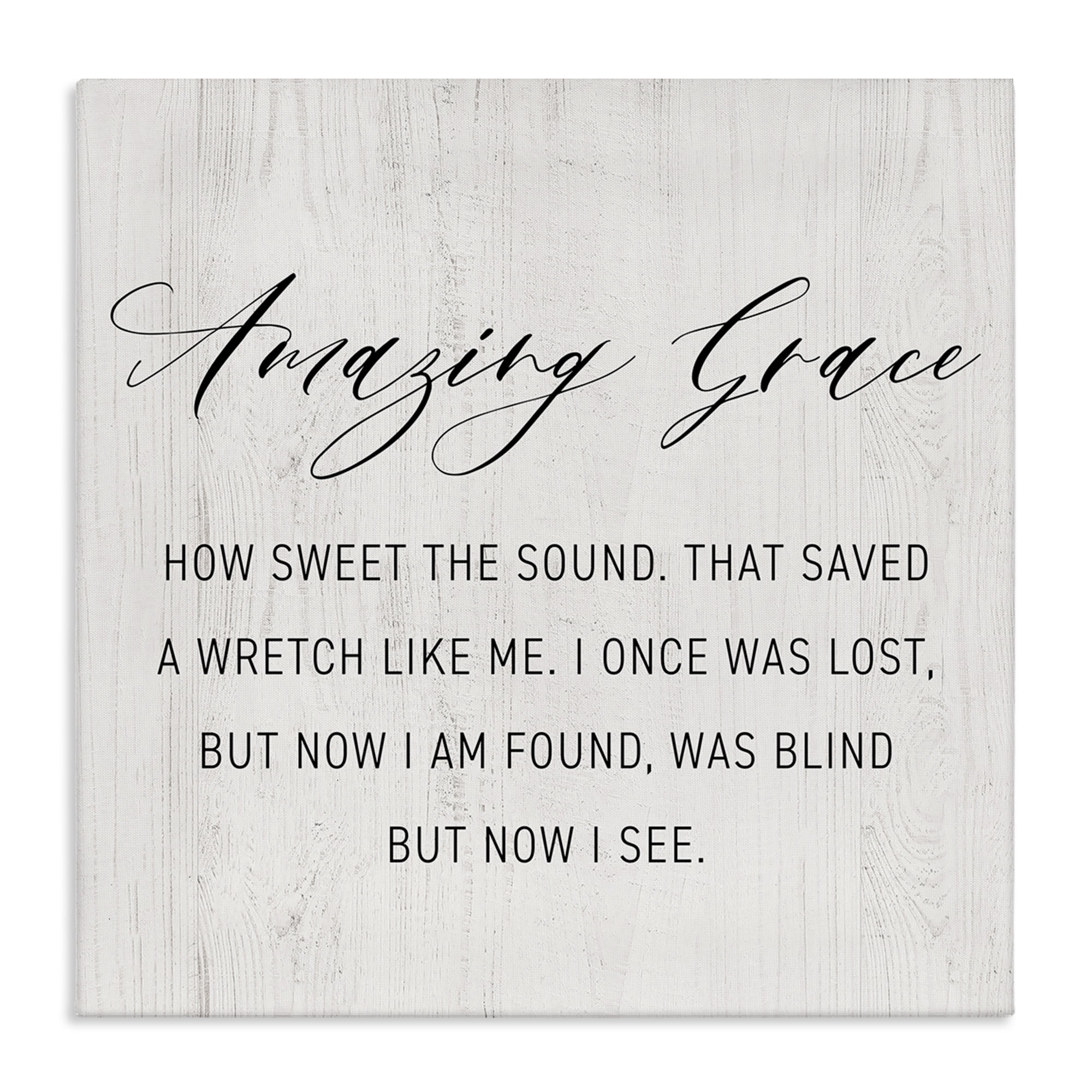 Stupell Industries Spiritual Amazing Grace Religious Painting Gallery Wrapped Canvas Art Print Wall Art, 36 x 36