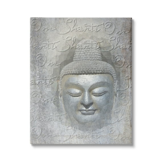 Stupell Industries Spiritual Buddha Face Abstract Painting Gallery Wrapped Canvas Art Print Wall Art, 16 x 20