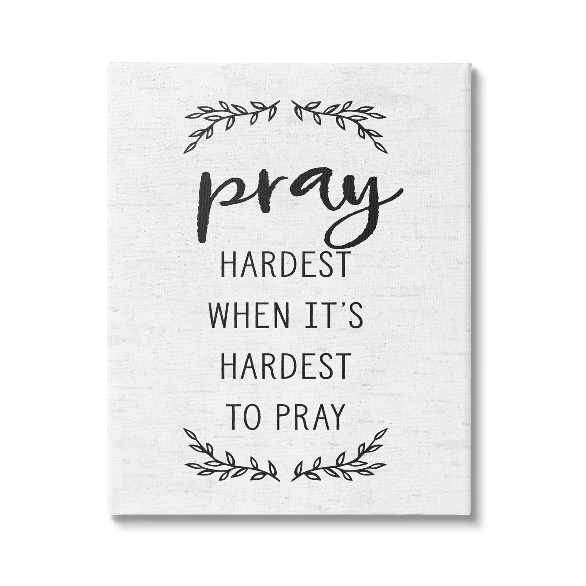 Stupell Industries Spiritual Prayer Uplifting Religious Quote Rustic Botanicals Graphic Art Gallery Wrapped Canvas Print Wall Art, Design by Lettered and Lined