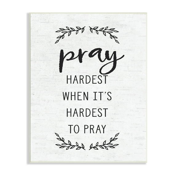 Stupell Industries Spiritual Prayer Uplifting Religious Quote Rustic Botanicals Graphic Art Unframed Art Print Wall Art, Design by Lettered and Lined