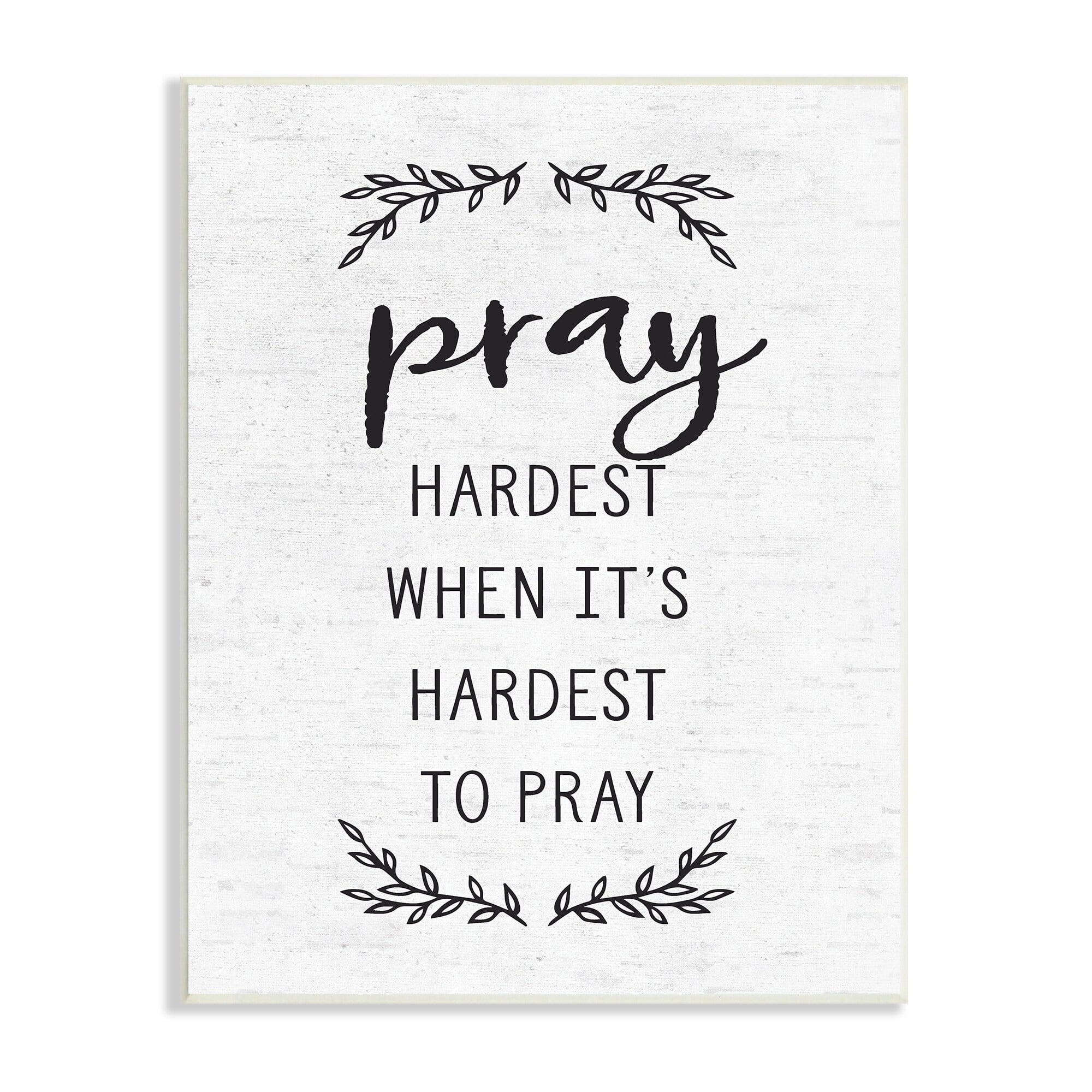 Stupell Industries Spiritual Prayer Uplifting Religious Quote Rustic Botanicals Graphic Art Unframed Art Print Wall Art, Design by Lettered and Lined