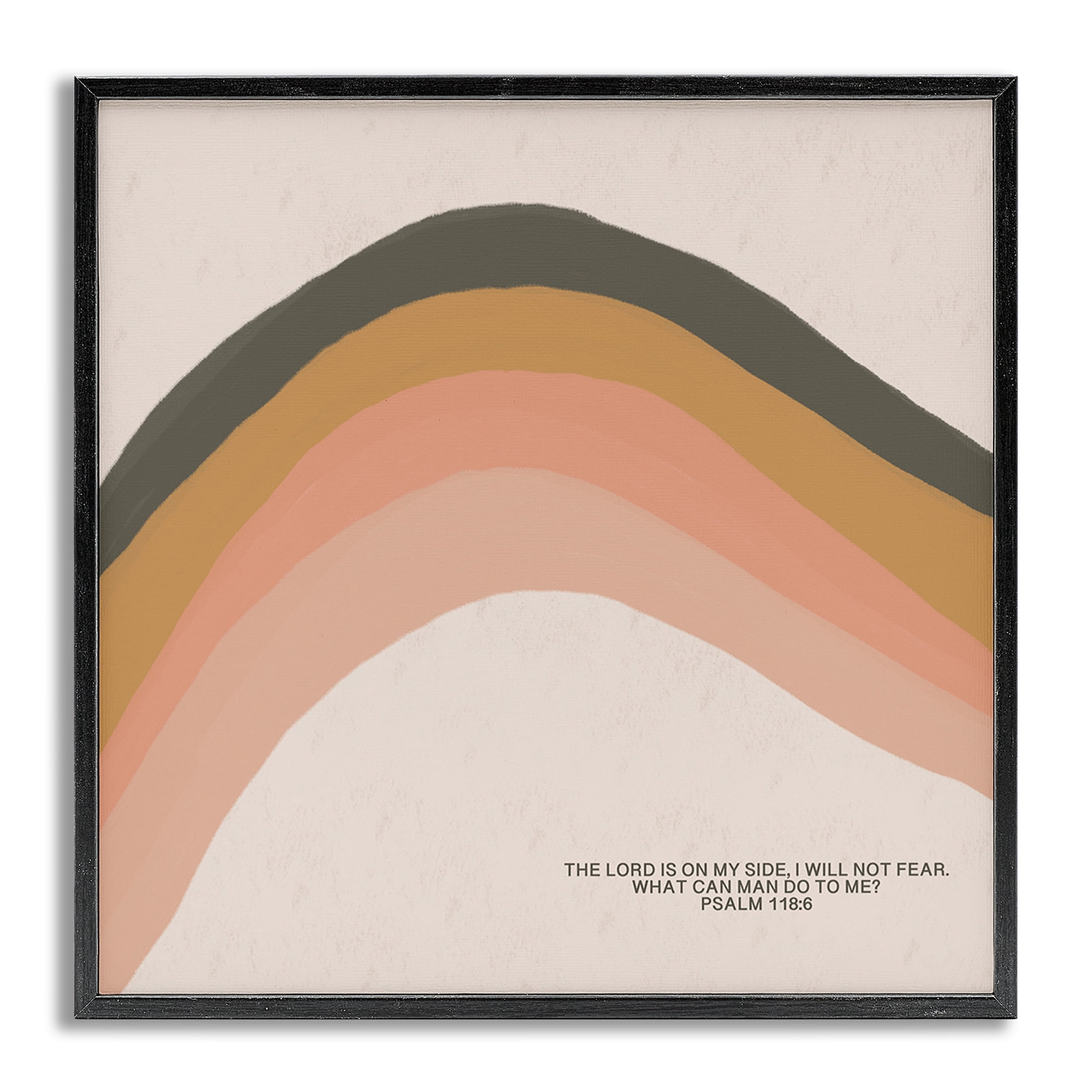 Stupell Industries Spiritual Psalm & Rainbow Religious Painting Gray Framed Art Print Wall Art, 24 x 24
