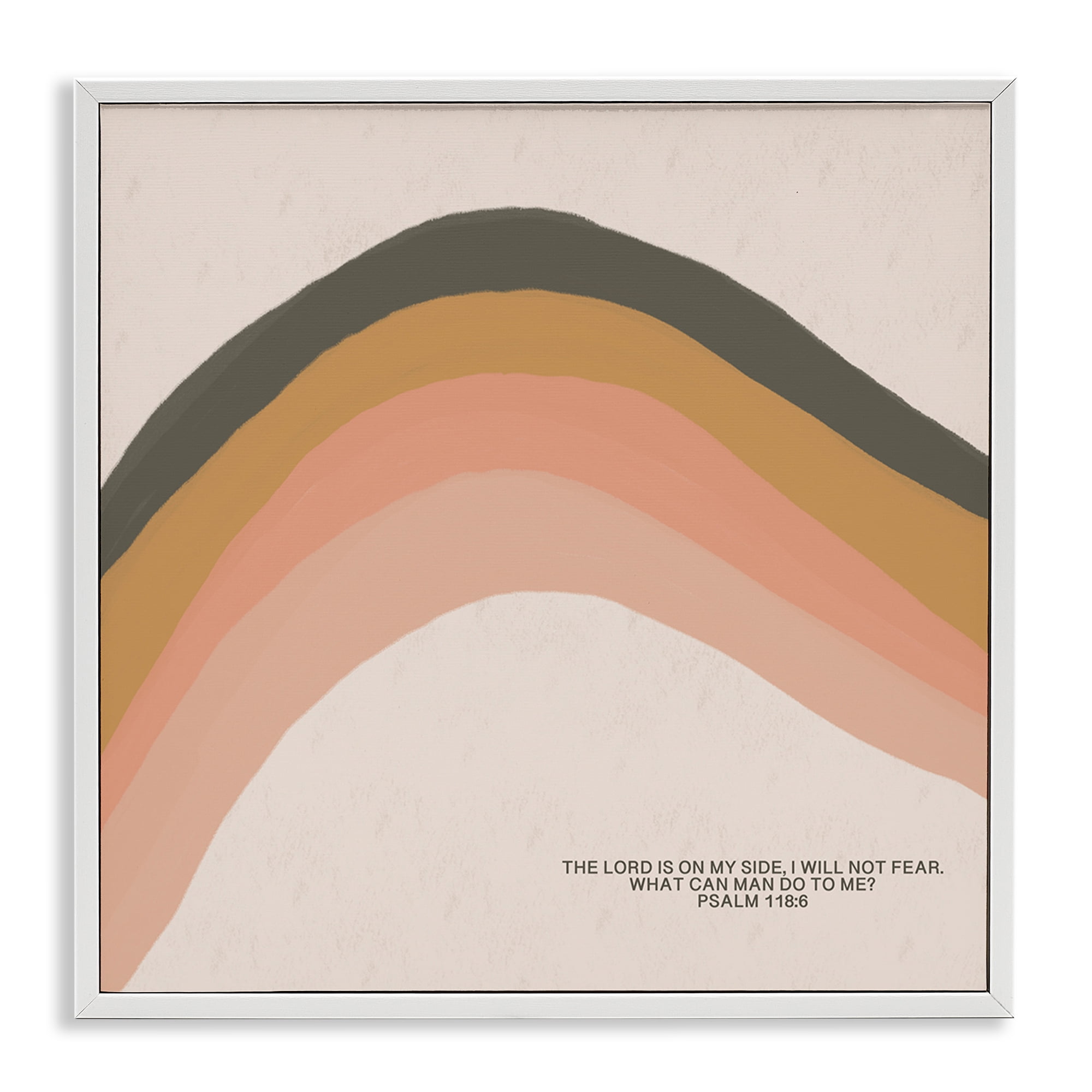 Stupell Industries Spiritual Psalm & Rainbow Religious Painting White Framed Art Print Wall Art, 24 x 24