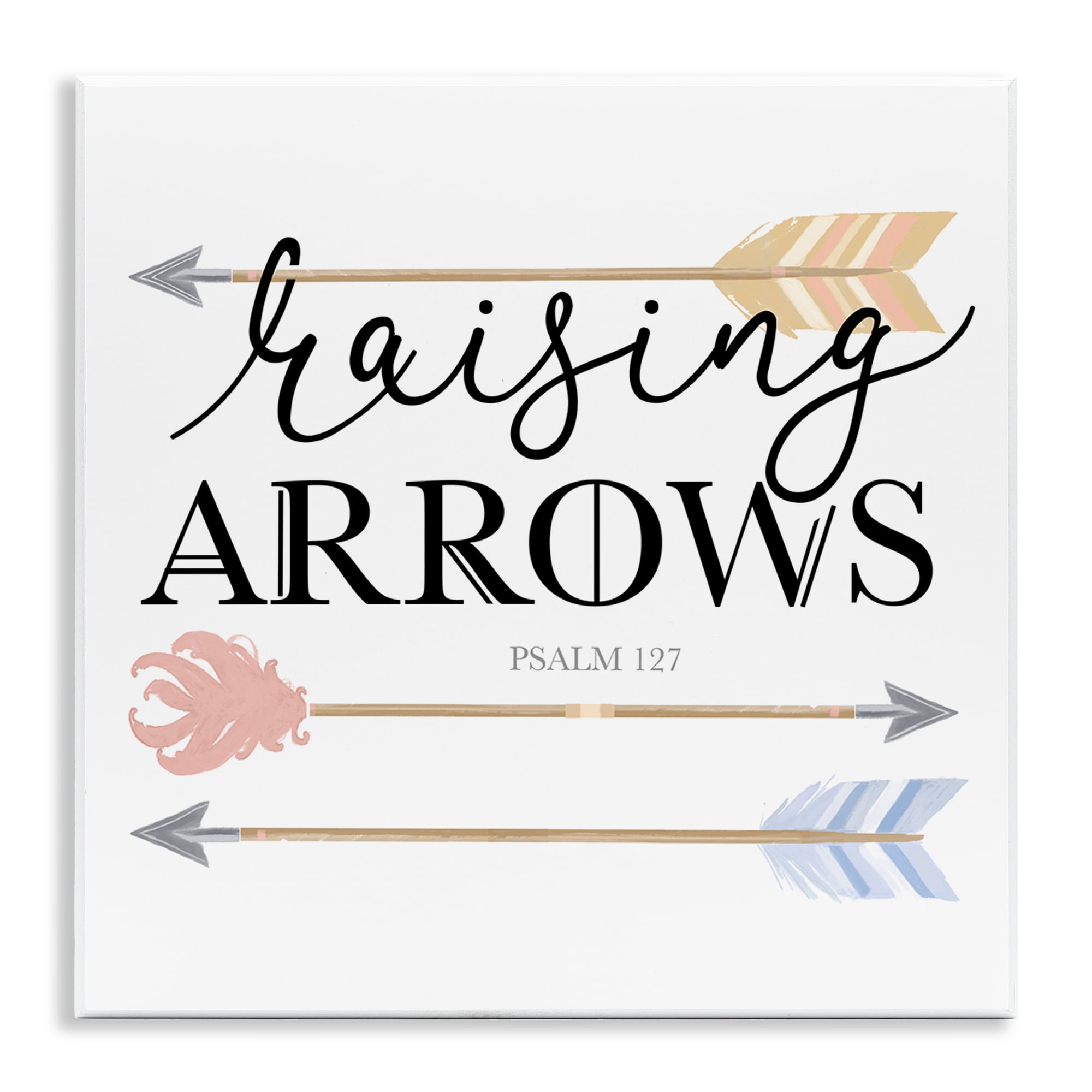 Stupell Industries Spiritual Raising Arrows Religious & Spiritual Painting Unframed Art Print Wall Art, 12 x 12