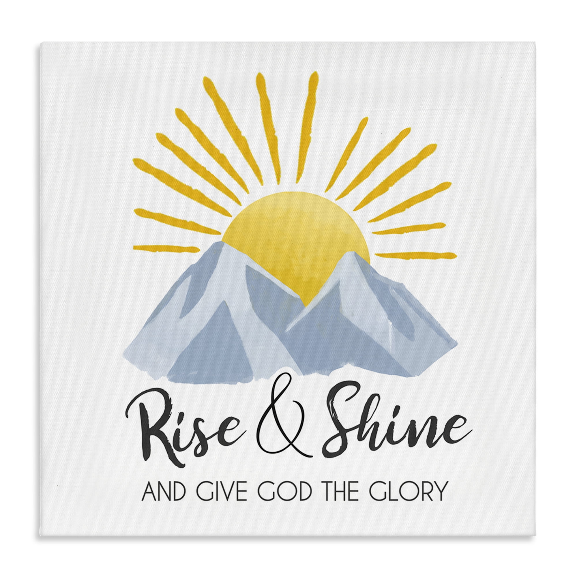Stupell Industries Spiritual Rise & Shine Religious & Spiritual Painting Wrapped Canvas Art Print Wall Art, 30 x 30