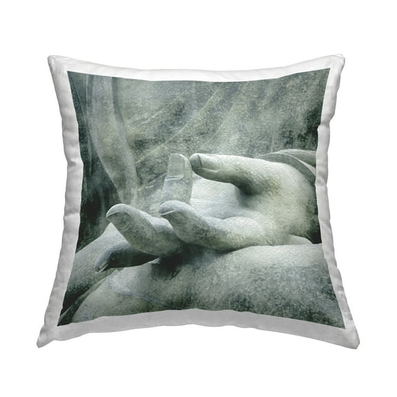 Stupell Industries Spiritual Zen Buddha Square Decorative Printed Throw Pillow, 18 x 18