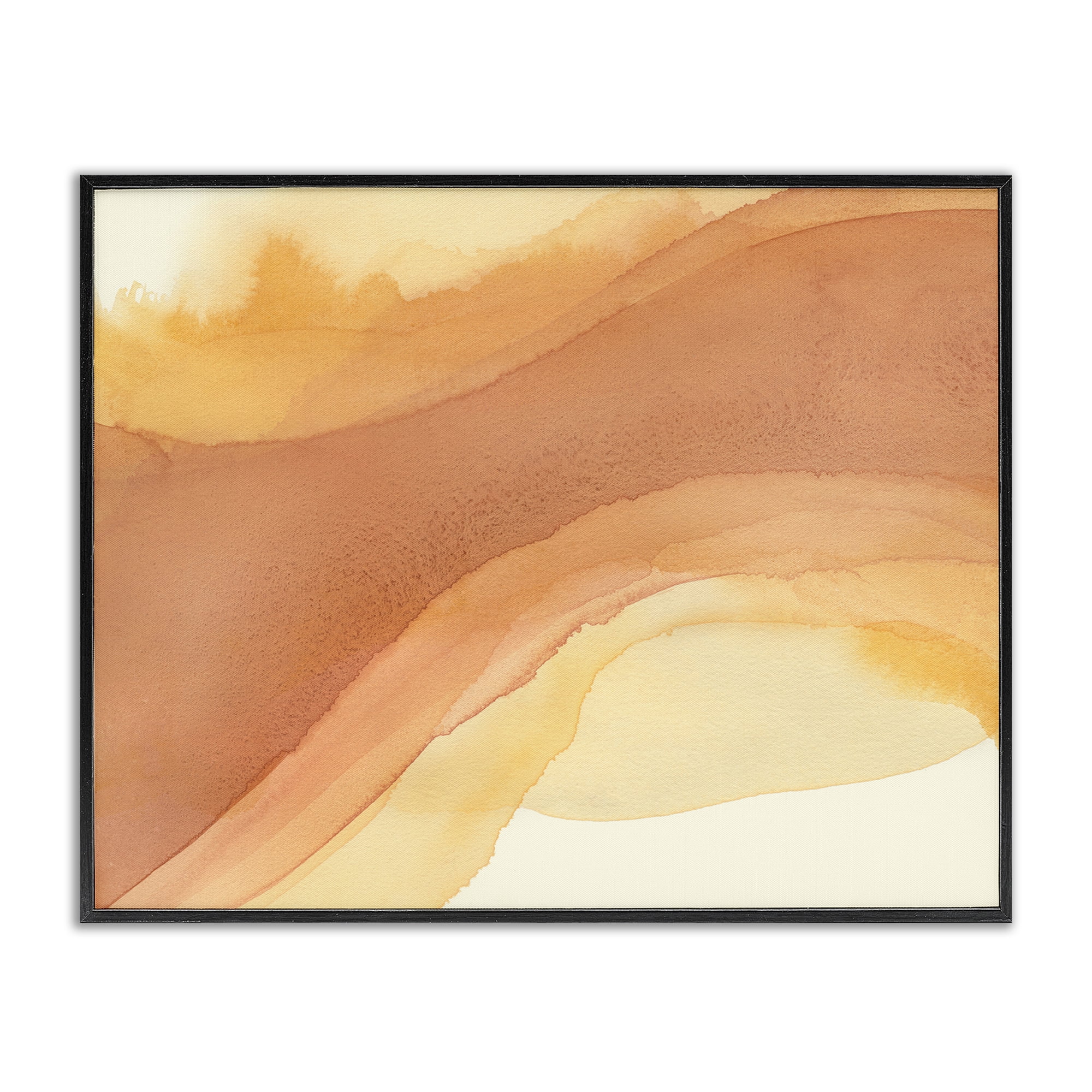 Stupell Industries Splashed Orange Movement Abstract Painting Black Framed Art Print Wall Art, 14 x 11