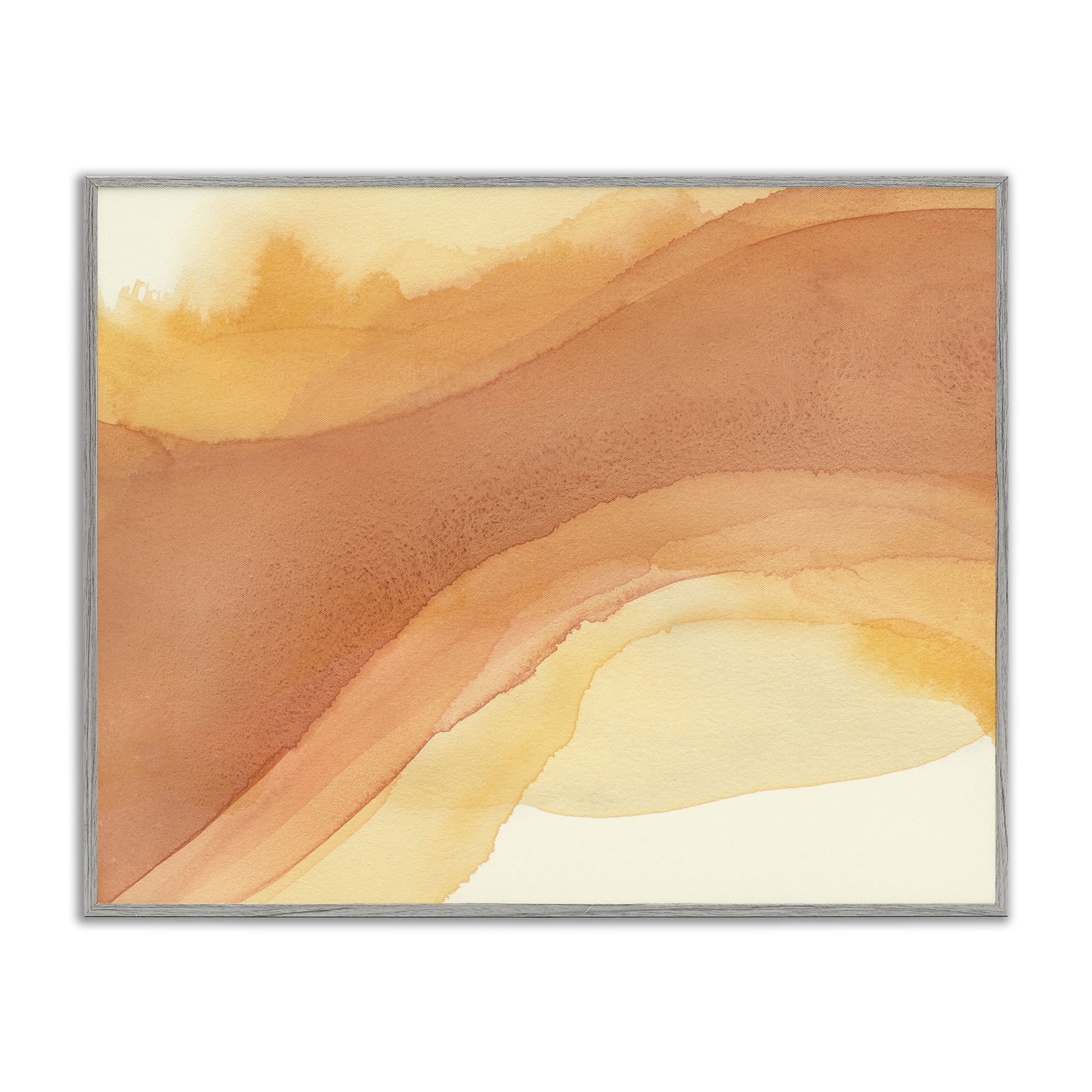 Stupell Industries Splashed Orange Movement Abstract Painting Gray Framed Art Print Wall Art, 30 x 24