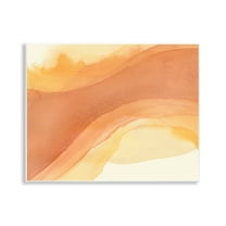 Stupell Industries Splashed Orange Movement Abstract Painting Unframed Art Print Wall Art, 14 x 11