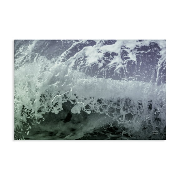 Stupell Industries Splashing Blue Waves Landscape Photography Gallery Wrapped Canvas Art Print Wall Art, 24 x 16