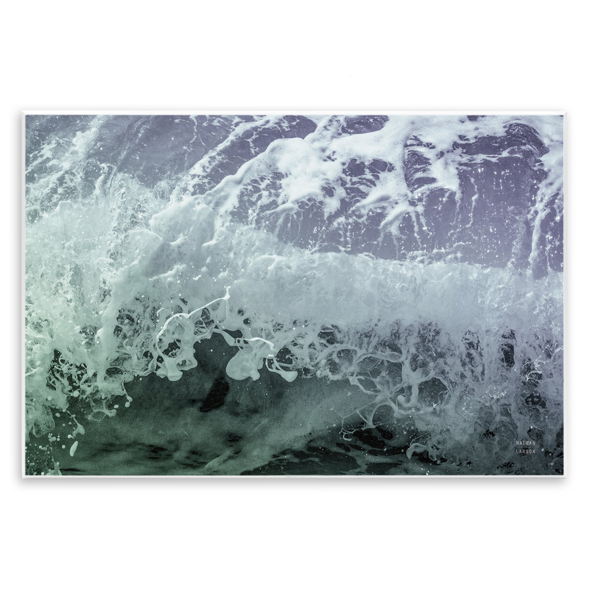 Stupell Industries Splashing Blue Waves Landscape Photography Unframed Art Print Wall Art, 19 x 13