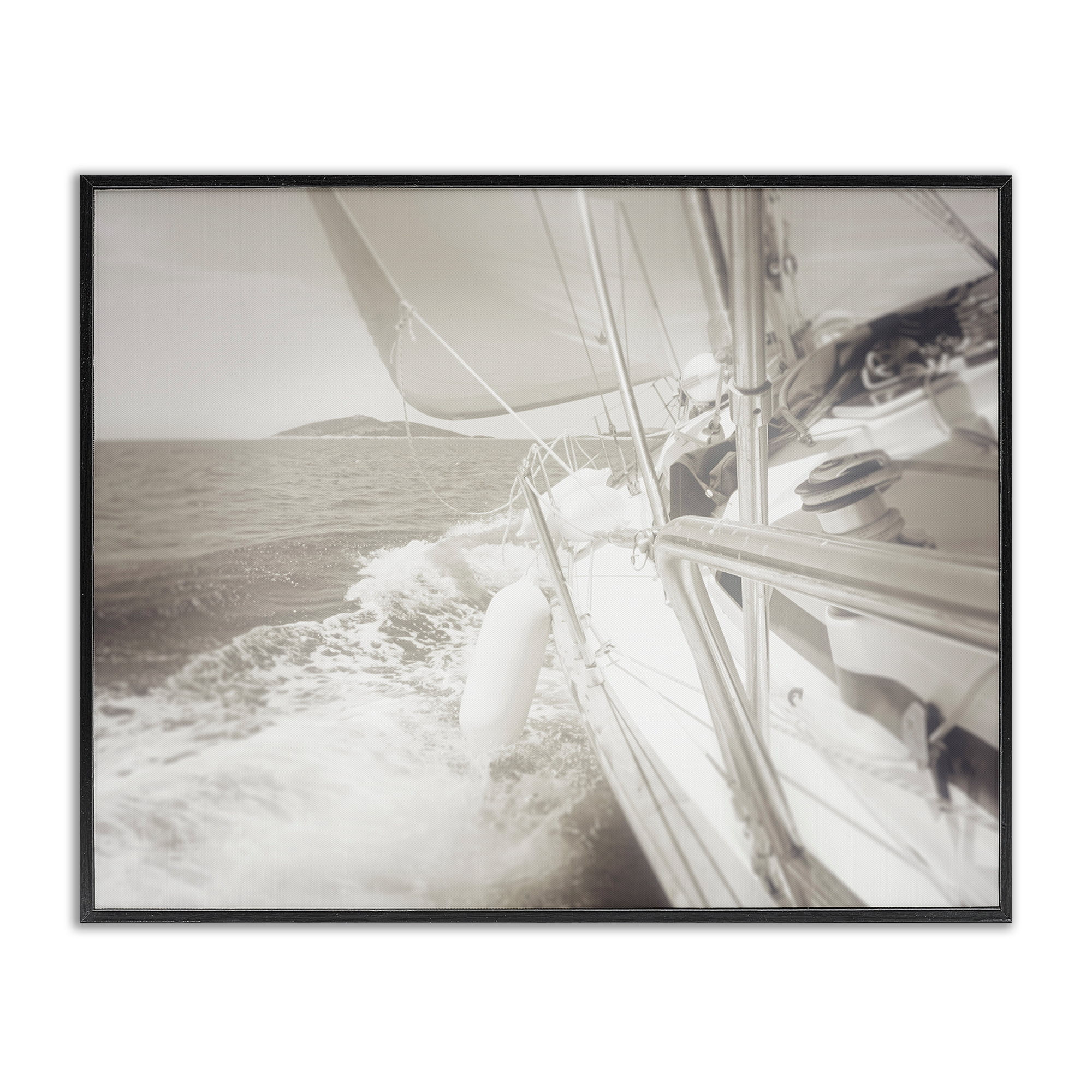 Stupell Industries Splashing Boat Bow Transportation Photography Black Framed Art Print Wall Art, 14 x 11